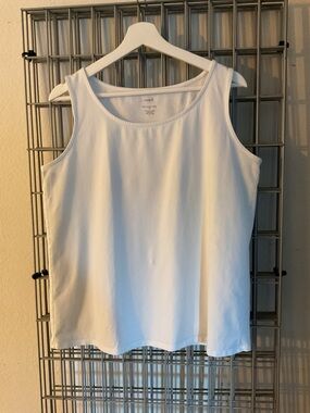 Jjill pure Pima stretch. EUC Classic Women's White Sleeveless Tank Top